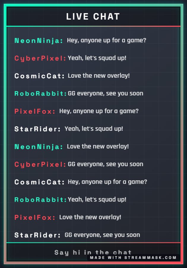 Chat box overlay, Retro Neon look