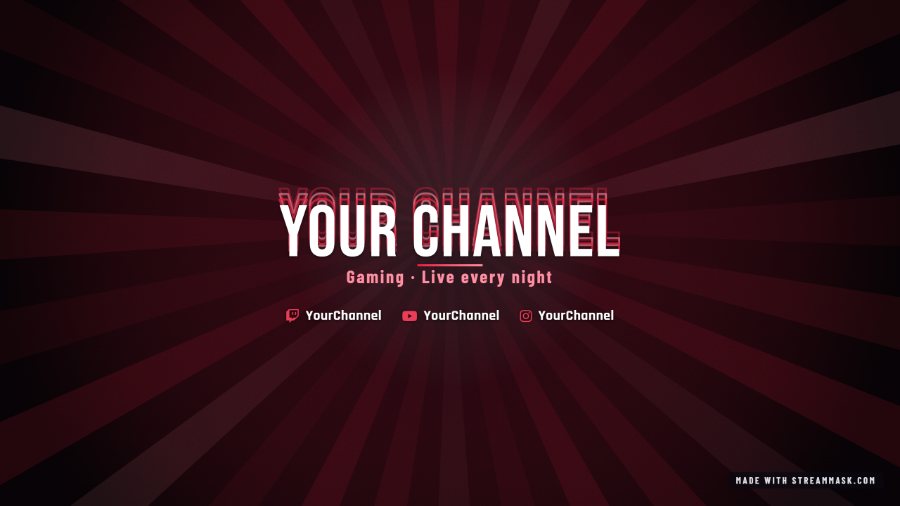 YouTube banner made with the Overlay Creator